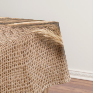 Tablecloth Wheat on Burlap Sack Country Rustic Far