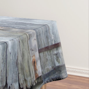 Tablecloth White Wash Wood Barn Door Country Rusti