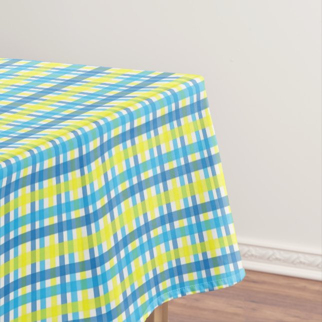Tablecloth Yellow Blue Plaid (In Situ)
