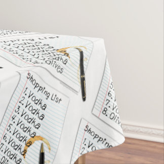 TABLECLOTHS - VODKA SHOPPING LIST