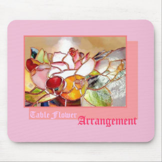 Tablel Flower Arrangement Sweet Pink Mouse Pad