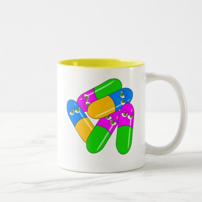 Tablet Capsules Two-Tone Coffee Mug (Right)