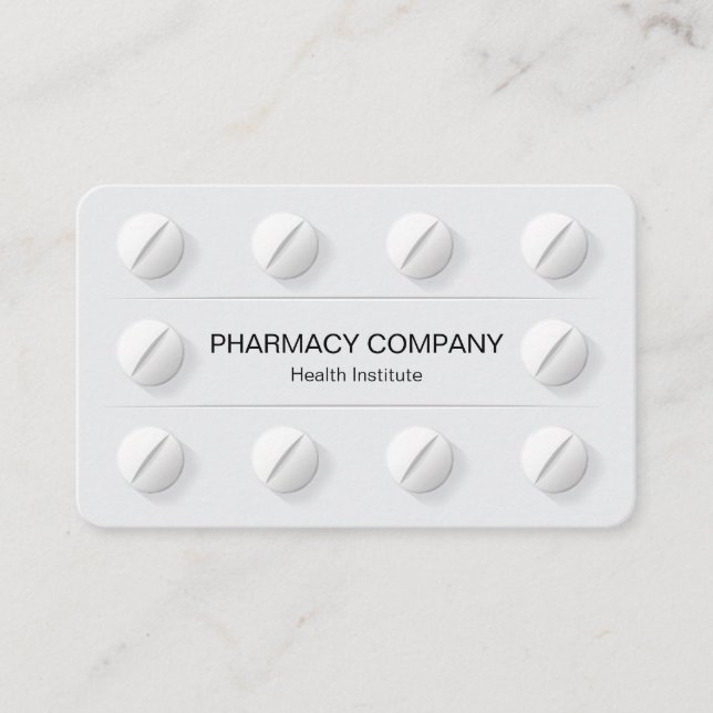 Tablet Pill Box Professional Medical Business Card (Front)