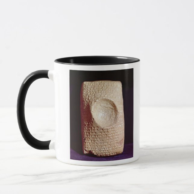 Tablet with cuneiform inscription mug (Left)