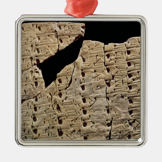 Tablet with cuneiform script, from Uruk Metal Ornament (Front)