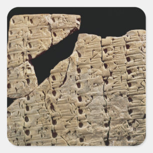 Tablet with cuneiform script, from Uruk Square Sticker