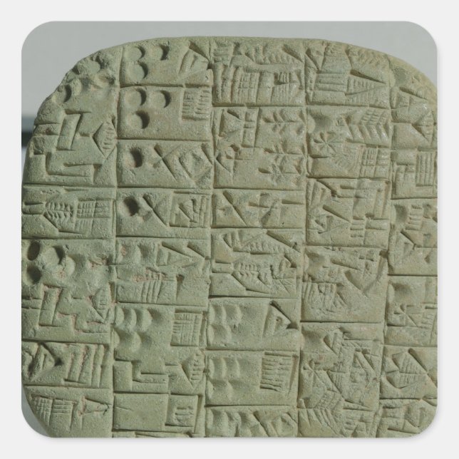 Tablet with cuneiform script square sticker (Front)