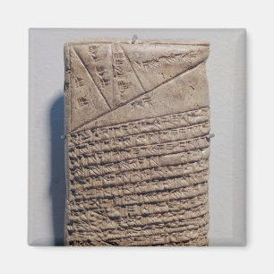 Tablet with fourteen lines of a mathematical text magnet