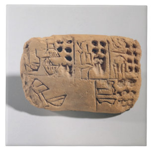Tablet with pictographic inscription, Protoliterat Tile