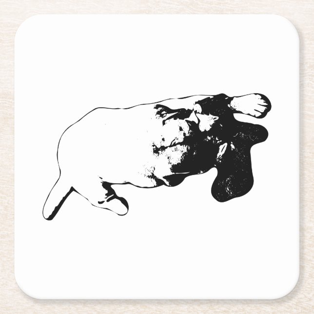 Tabletop Calm – Toy & Trust Square Paper Coaster (Front)