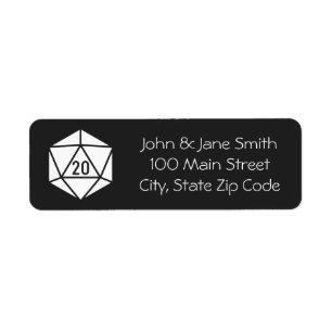 Tabletop Chic in Black Return Address Label