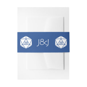 Tabletop Chic in Blue Invitation Belly Band