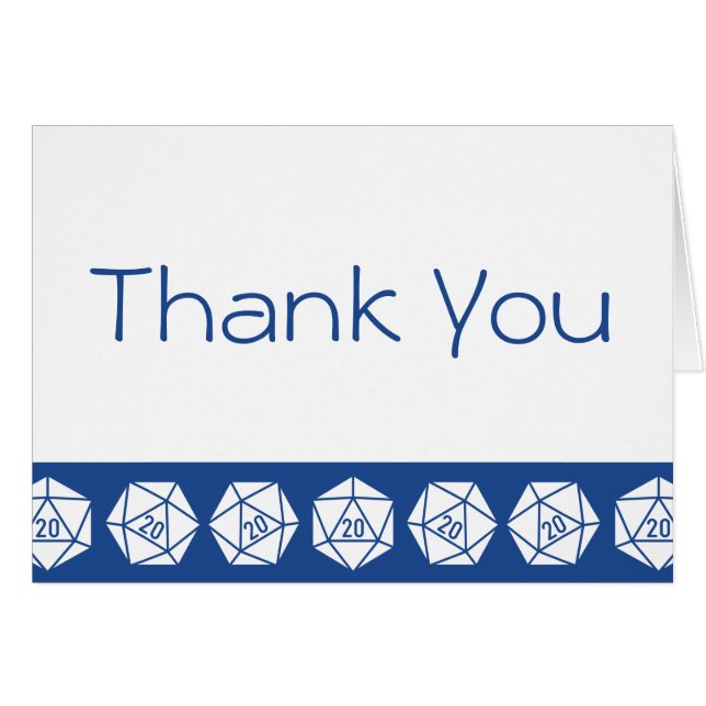 Tabletop Chic in Blue Thank You Card (Front Horizontal)