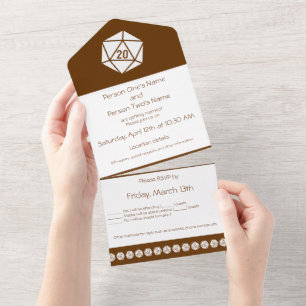 Tabletop Chic in Chocolate All In One Invitation
