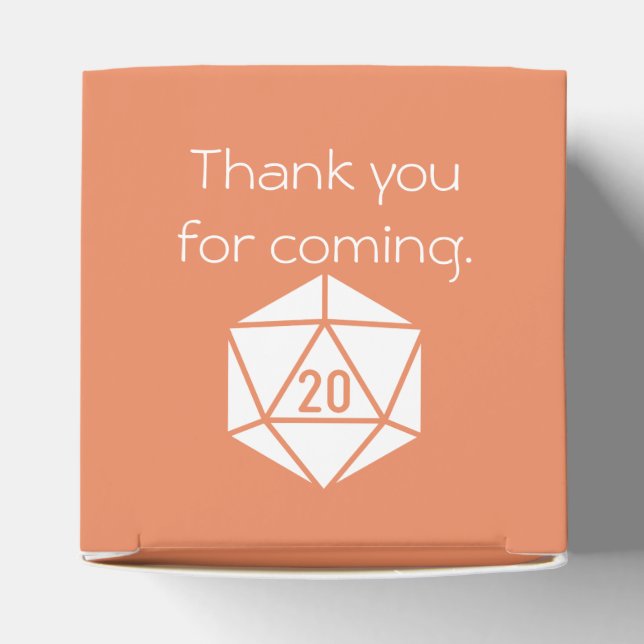 Tabletop Chic in Coral Favour Box (Top)