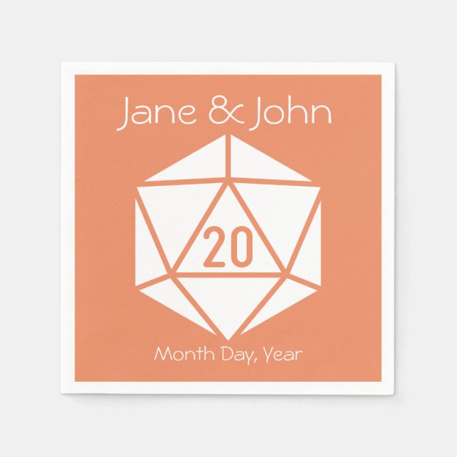 Tabletop Chic in Coral Napkins (Front)
