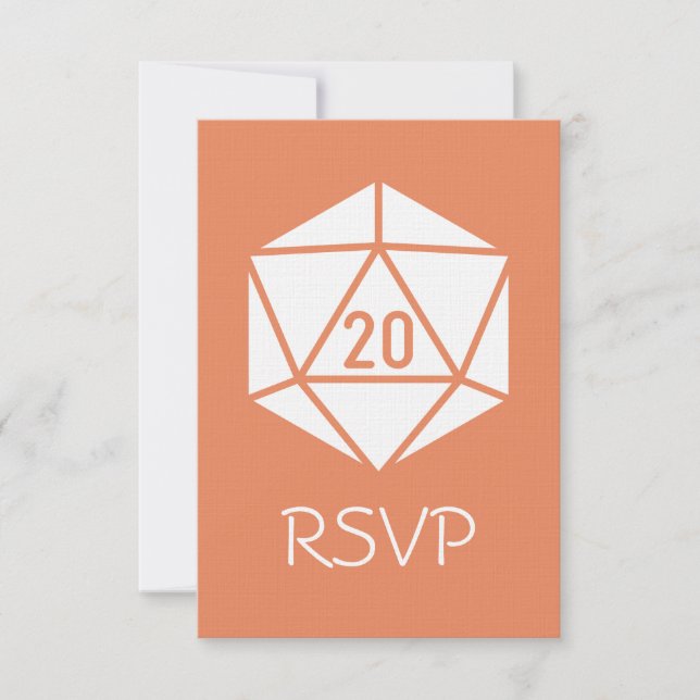 Tabletop Chic in Coral RSVP Card (Front)