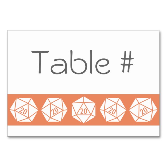 Tabletop Chic in Coral Table Card (Front)