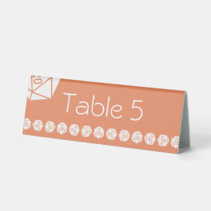 Tabletop Chic in Coral Table Tent Sign