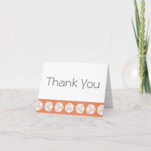 Tabletop Chic in Coral Thank You Card