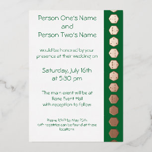 Tabletop Chic in Green Foil Invitation