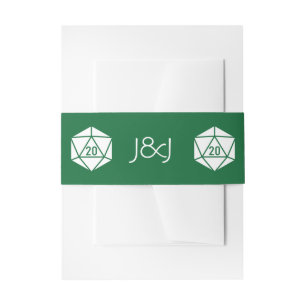 Tabletop Chic in Green Invitation Belly Band