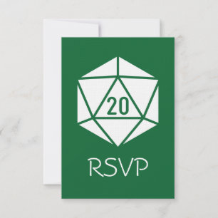 Tabletop Chic in Green RSVP Card
