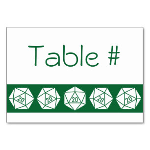 Tabletop Chic in Green Table Card