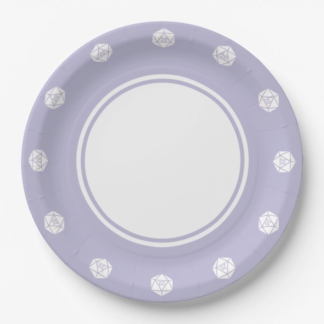 Tabletop Chic in Lavender Paper Plate (Front)