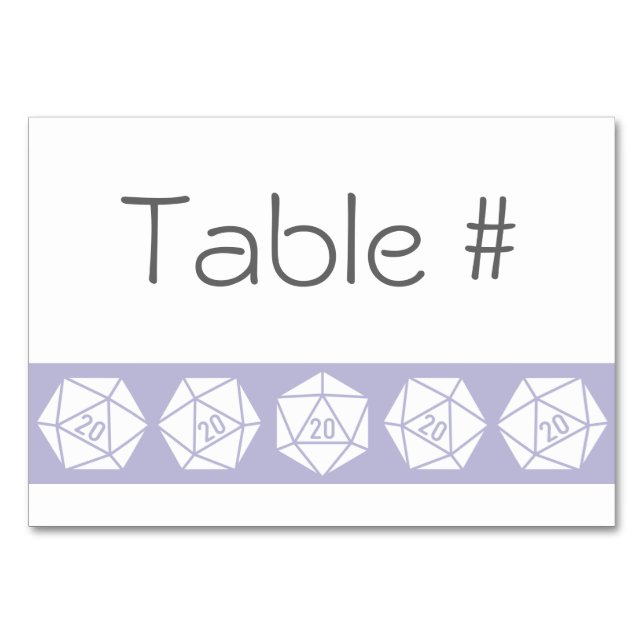 Tabletop Chic in Lavender Table Card (Front)