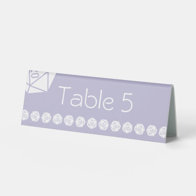 Tabletop Chic in Lavender Table Tent Sign (Front)