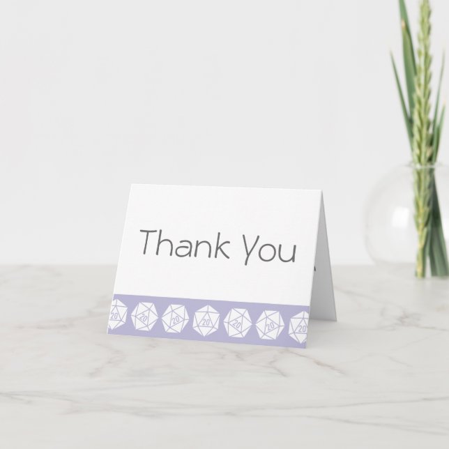 Tabletop Chic in Lavender Thank You Card (Front)