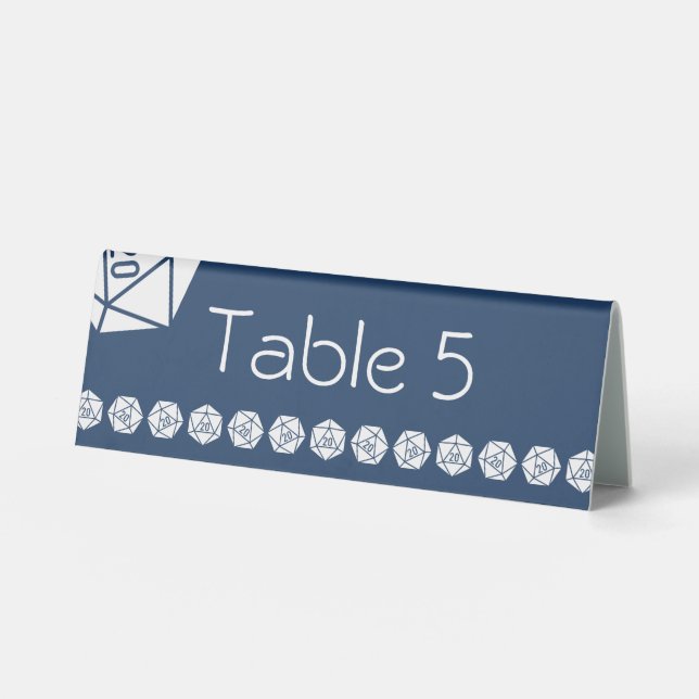 Tabletop Chic in Navy Table Tent Sign (Front)