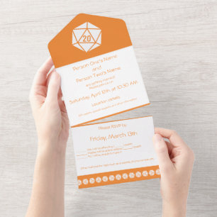 Tabletop Chic in Orange All In One Invitation