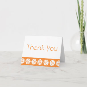 Tabletop Chic in Orange Thank You Card