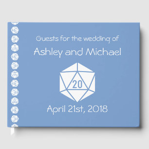 Tabletop Chic in Periwinkle Guest Book
