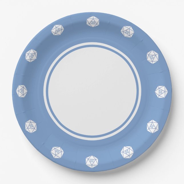 Tabletop Chic in Periwinkle Paper Plate (Front)