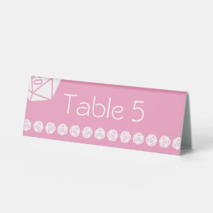 Tabletop Chic in Petal Pink Table Tent Sign