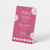 Tabletop Chic in Raspberry Pedestal Sign