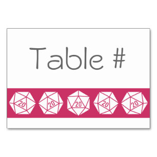 Tabletop Chic in Raspberry Table Card
