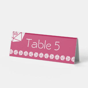 Tabletop Chic in Raspberry Table Tent Sign
