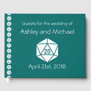 Tabletop Chic in Teal Guest Book