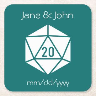 Tabletop Chic in Teal Paper Coaster