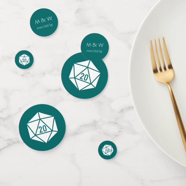 Tabletop Chic in Teal Table Confetti (Group)