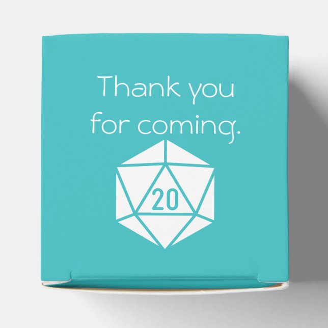 Tabletop Chic in Turquoise Favour Box (Top)