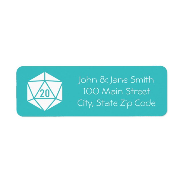 Tabletop Chic in Turquoise Return Address Label (Front)
