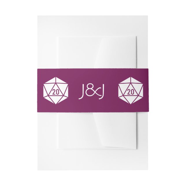 Tabletop Chic in Wine Invitation Belly Band (Front Example)