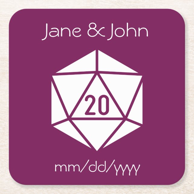 Tabletop Chic in Wine Paper Coaster (Front)