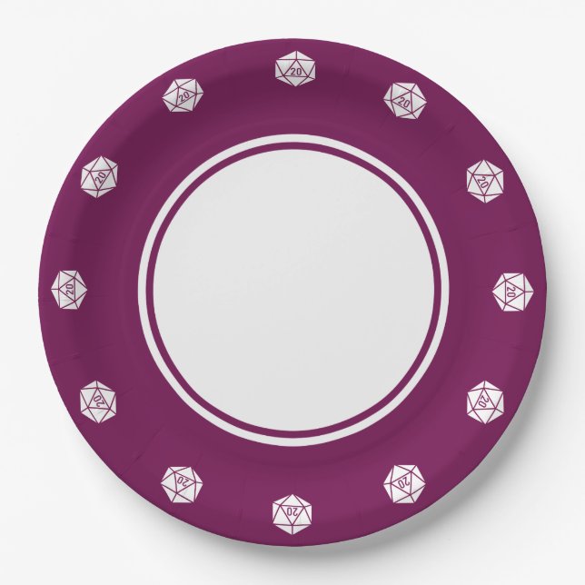 Tabletop Chic in Wine Paper Plate (Front)
