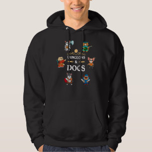Tabletop Gamer Dogs RPG D20 Dice Fantasy Roleplayi Hoodie